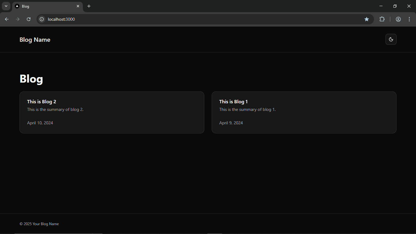 Home Page Screenshot